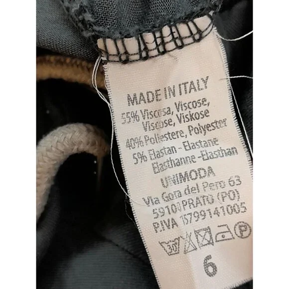 Made in Italy Womens Size Small Wide Leg Viscose Boho Hippie Flowy Relax Pants - Picture 3 of 4